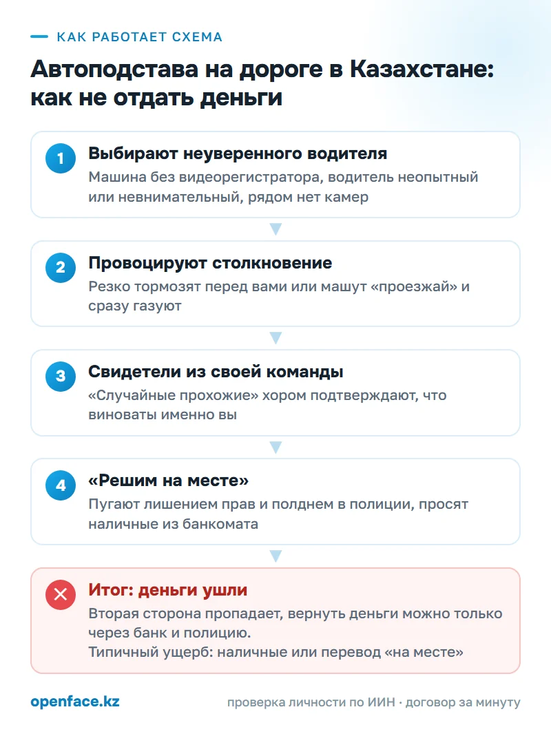 Как работает схема: Автоподстава на дороге в Казахстане: как не отдать деньги