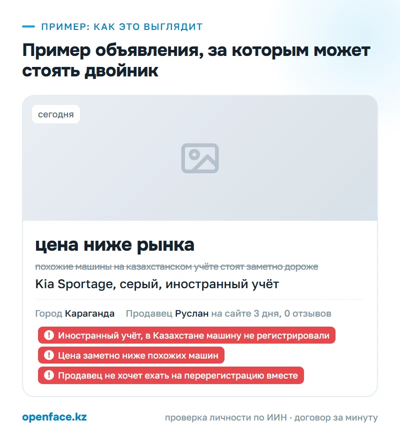 Пример объявления, за которым может стоять двойник: пример, как это выглядит