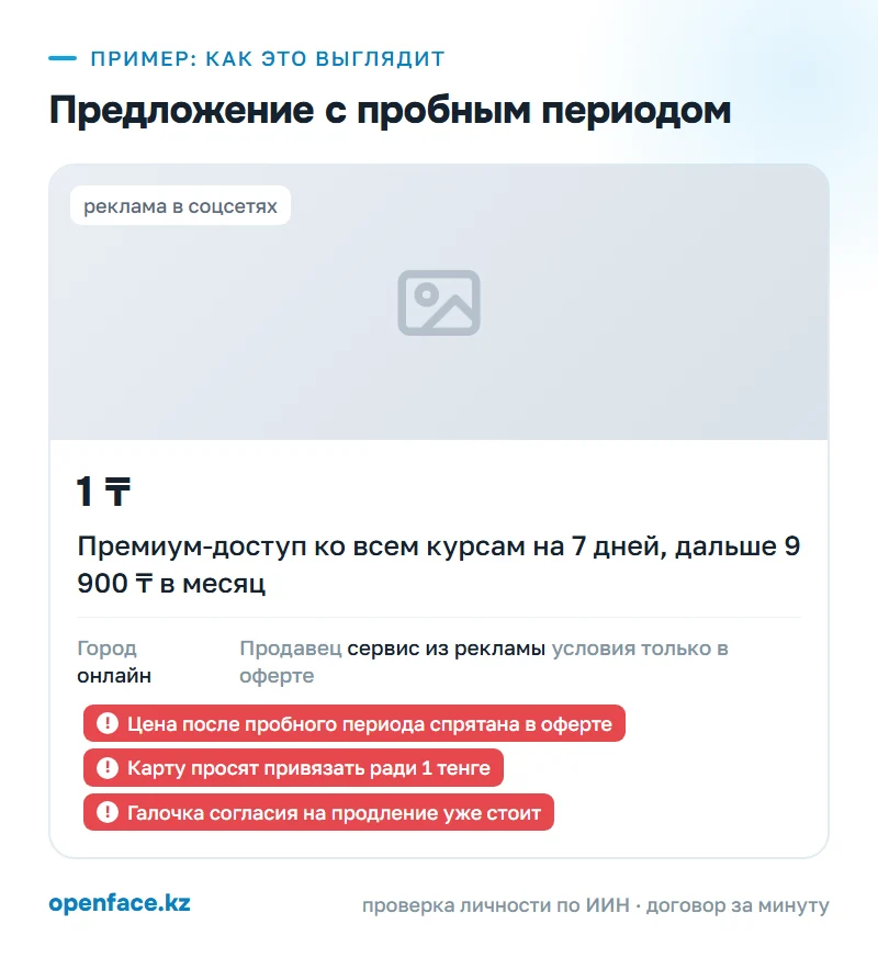 Предложение с пробным периодом: пример, как это выглядит