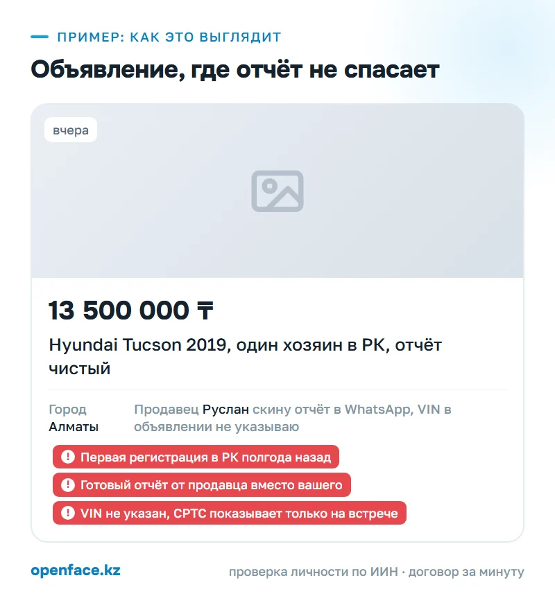 Объявление, где отчёт не спасает: пример, как это выглядит